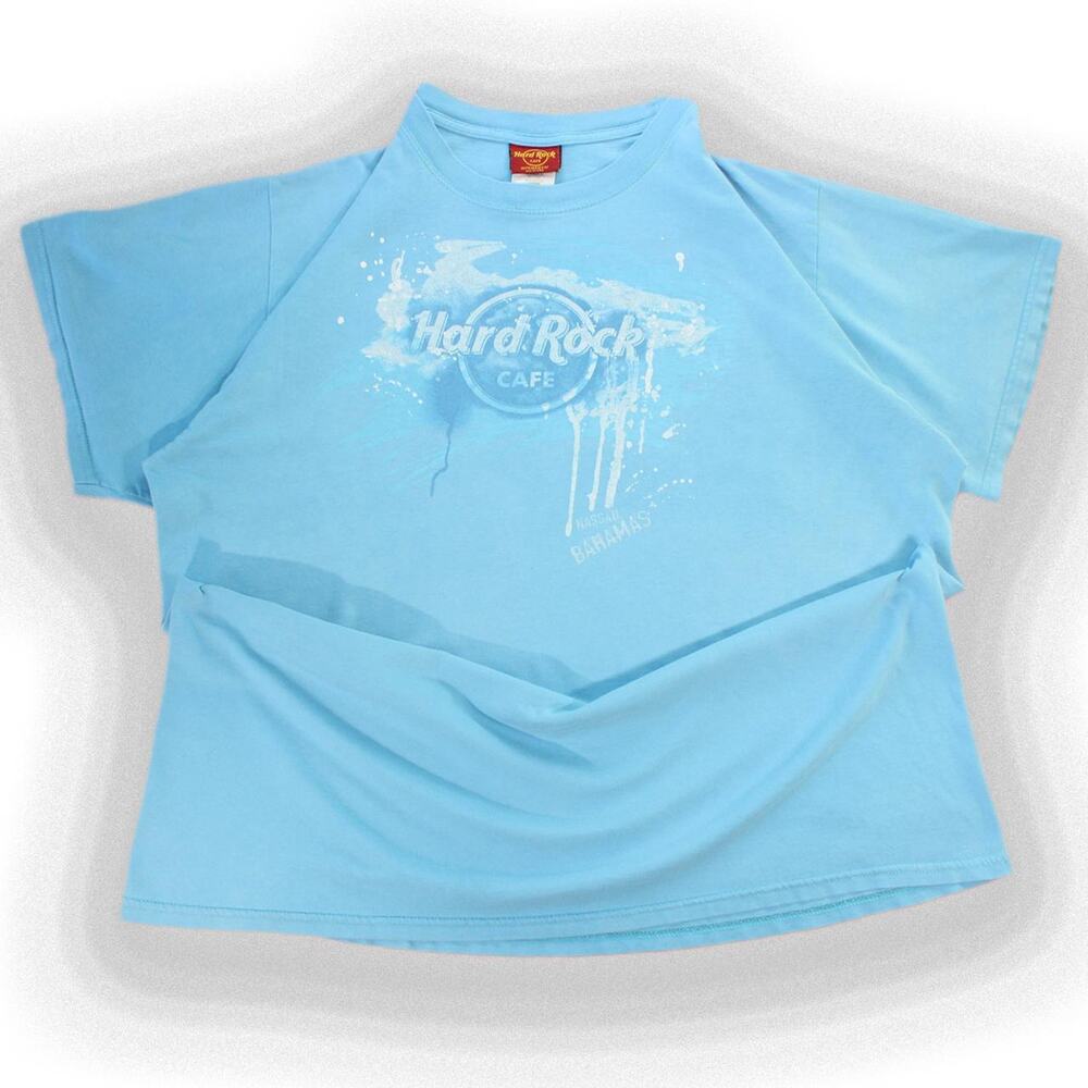 Vintage Y2K Blue Hard Rock Cafe Bahamas Graphic Tee